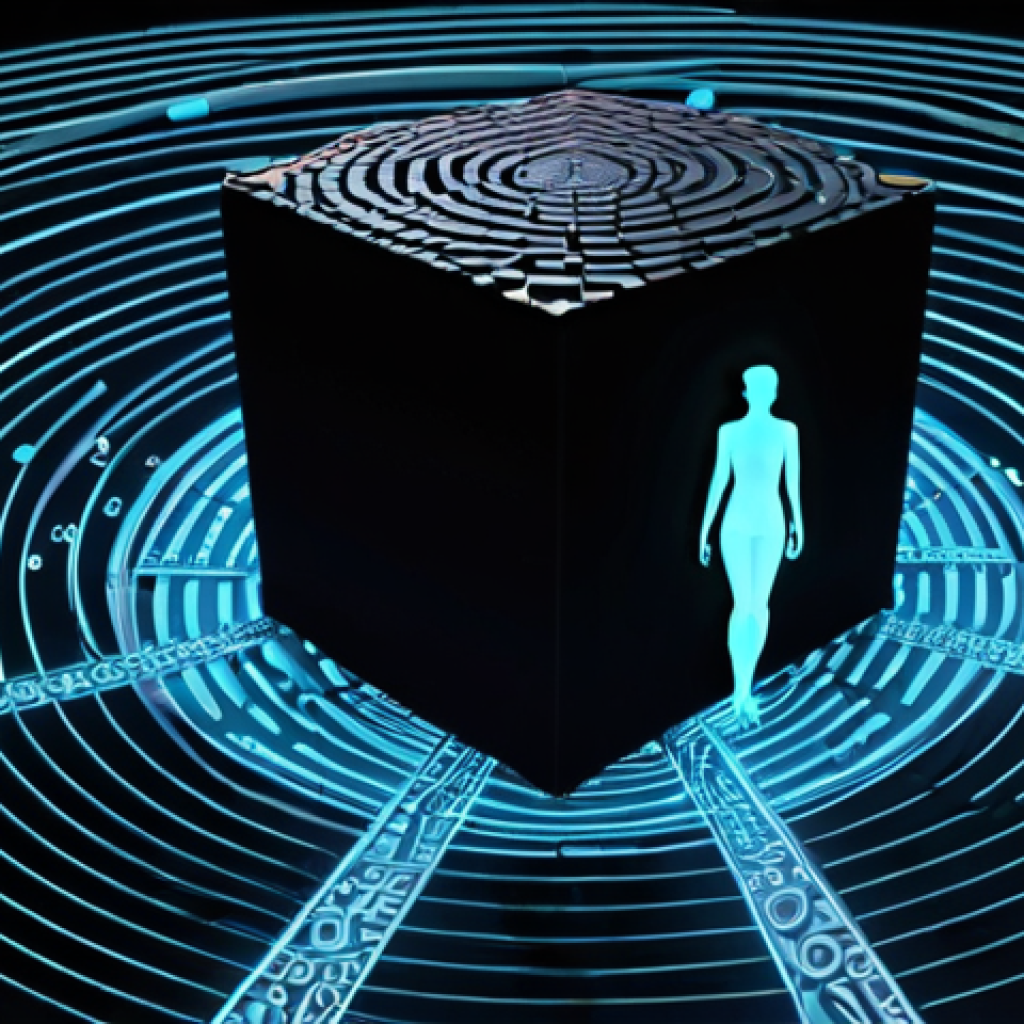 **Prompt 1: AI Ethical Challenges - The Black Box & Bias**
"A dramatic, conceptual image illustrating the ethical challenges of AI. A glowing, mysterious 'black box' AI core at the center, surrounded by swirling, fragmented digital data streams, some appearing distorted or biased. Subtle visual cues of privacy invasion (like shadowed, pixelated figures) and algorithmic bias (unbalanced scales or skewed patterns) are integrated into the data flow. The overall tone is contemplative and slightly cautionary, emphasizing the hidden complexities and potential pitfalls of advanced AI. Digital art, dark and neon contrasting colors, intricate details, reflective surfaces, volumetric lighting, deep rich hues."