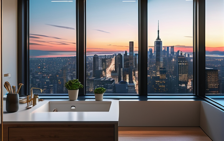 AI 윤리와 감성 AI - **Prompt 1: Daily Life AI Integration**
A wide shot of a bustling, modern city apartment at sunr...