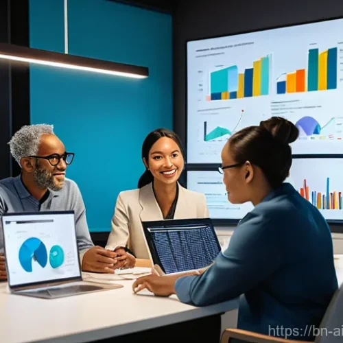 Home 21 AI 윤리와 AI 윤리적 AI 훈련 데이터 - **Data Diversity & Bias Mitigation:** A vibrant image of a diverse group of data scientists, includi...